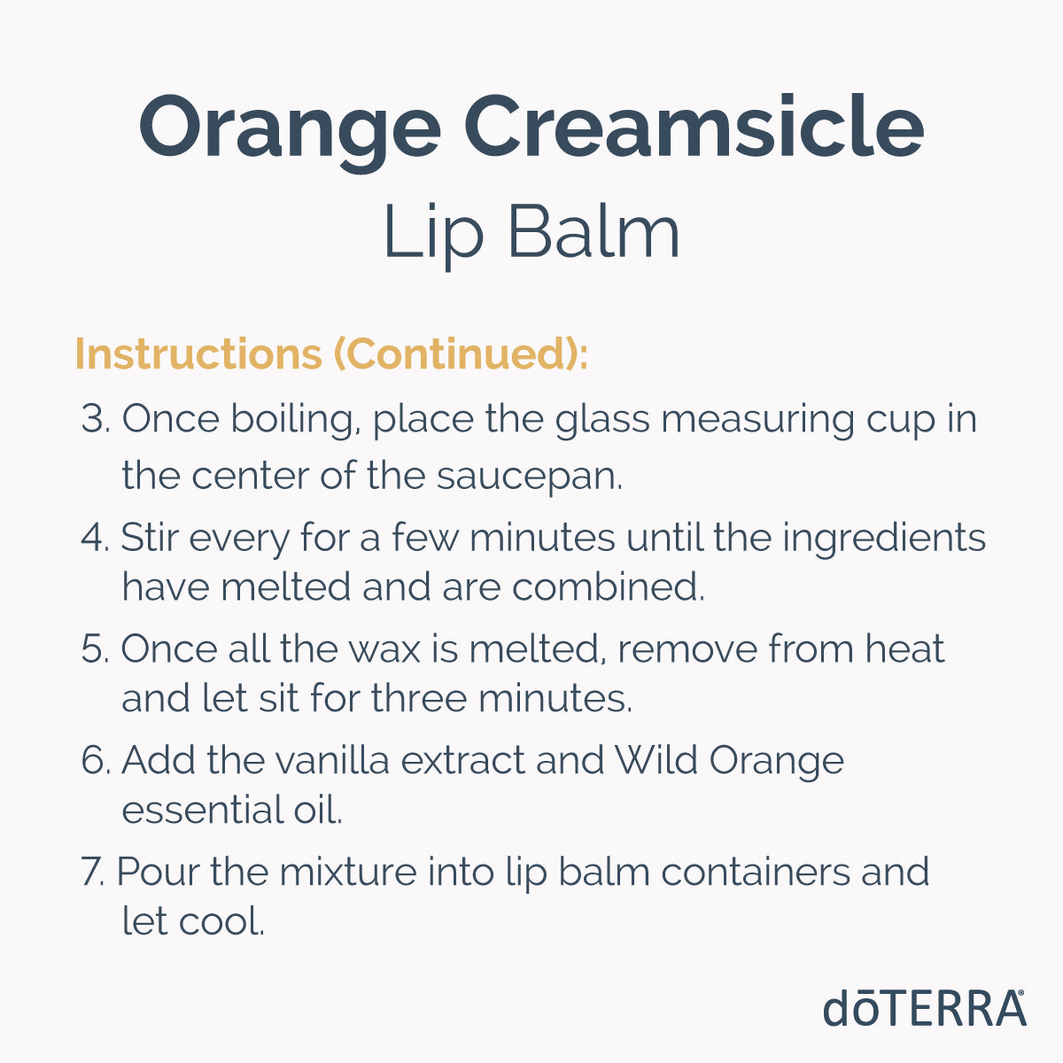doTERRA wild orange Wildorange Lippenbalsam recept