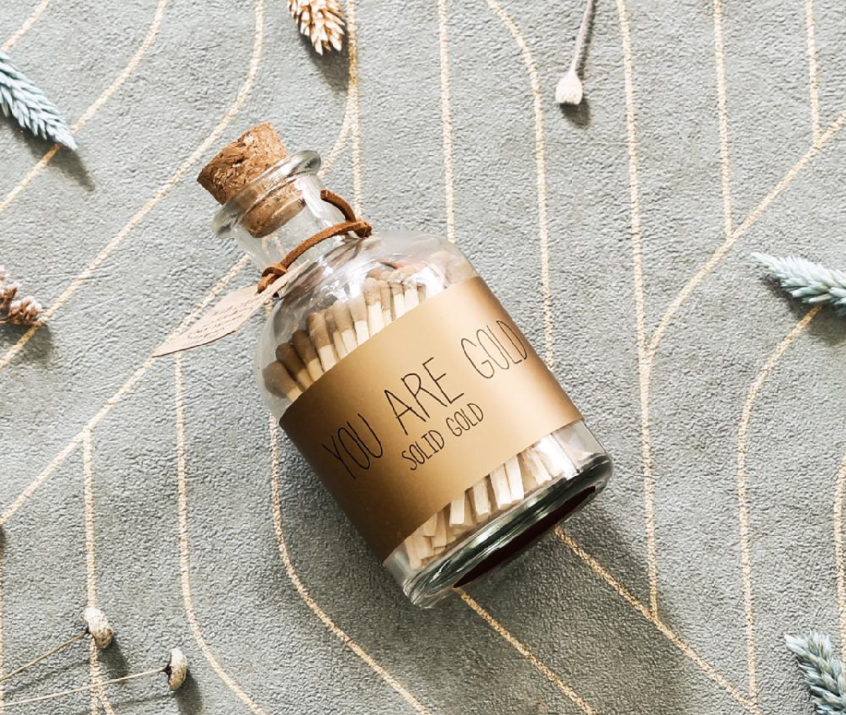 Lifestyle-Streichhölzer gold