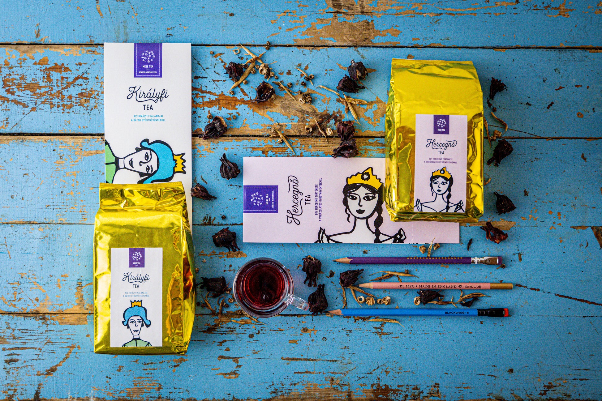 Prinzessin Prinz Tee mit Ausmalvorlage