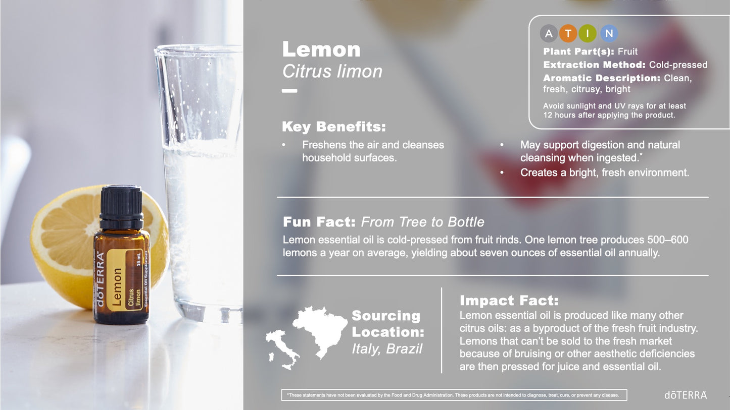 doTERRA Zitrone / lemon ätherisches Öl Vorteile